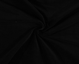 Black Velveteen Single-Sided 43&quot; Wide Cotton Fabric by the Yard (A103.18) - £11.15 GBP