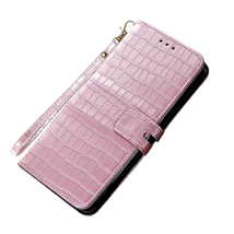 Anymob iPhone Case Rose Gold Magnetic Leather Flip 3D Croc Pattern Phone Cover - £23.10 GBP