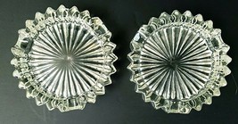 Vintage Starburst Pressed Glass Ashtrays 3.75&quot; Set of 2 Vintage USA - $12.19