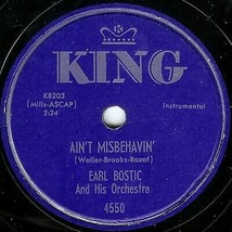 King 78 #4550 - Earl Bostic Orchestra - &quot;Ain&#39;t Misbehavin&quot; &amp; &quot;Moonglow&quot; - £4.76 GBP