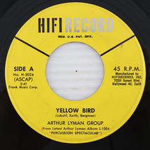 Arthur Lyman Group – Yellow Bird / Havah Nagilah - 1961 Mono 45rpm Recor... - £5.58 GBP