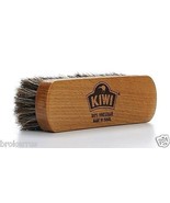 KIWI 5.5&quot; Shoe &amp; boot SHINE BRUSH 100% HorseHair brown bristles 19400 IS... - $45.65 CAD