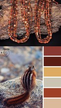 extra-long boho friendship bracelets/necklaces, brown, fall colors seed beads - £35.06 GBP