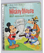 Walt Disneys Mickey Mouse and the Best Neighbor Contest Little Golden Bo... - $133.22 MXN