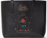 NWB Kate Spade Disney Beauty And The Beast Black Leather Tote KE572 Gift... - $147.50
