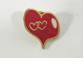 Red Heart Vintage Gold lapel Pin - £7.76 GBP