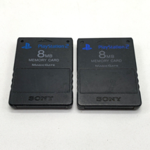 Lot of 2 Sony Playstation 2 PS2 8MB Black Memory Cards Co Magicgate - $17.75