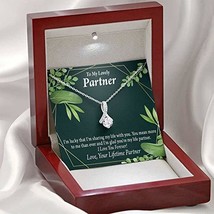 Express Your Love Gifts for My Partner Lucky to Have You Eternity Ribbon Stone N - $64.30