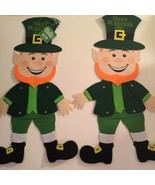 St Patricks Day Boston Celtics Leprechaun sign hanger decor 2 pc door wall - $24.99
