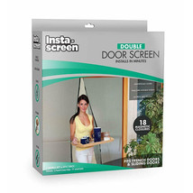 IdeaWorks Insta-screen Magic Magnet Double Screen Door, Black - £7.96 GBP