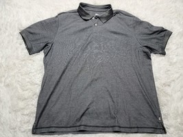 Tommy Bahama Men’s Golf Polo Shirt XXL Gray Black Trim Shiny Supima Blend Logo - £13.30 GBP