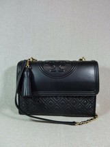 NEW Tory Burch Black Leather Fleming Convertible Bag $498 - £398.00 GBP