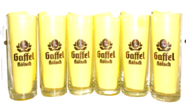 6 x 1970s Gaffel Gold Kolsch Cologne Koln Colonia German Beer Glasses - $79.45