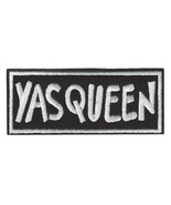 YAS QUEEN IRON ON PATCH 4&quot; Black White Embroidered Applique RuPauls Drag... - €4,20 EUR
