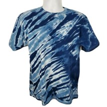 Tie Dye T-shirt Size L Gildan Blue Short Sleeve Hippy  - $18.19