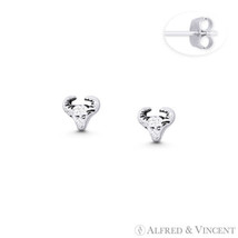 Taurus the Bull Zodiac Sign Charm Stud Earrings in Oxidized .925 Sterling Silver - £10.53 GBP