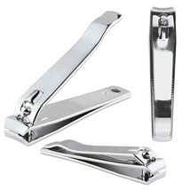 3Pcs Professional Stainless Steel Toe Nail Clippers Curved Edge Style - £11.74 GBP