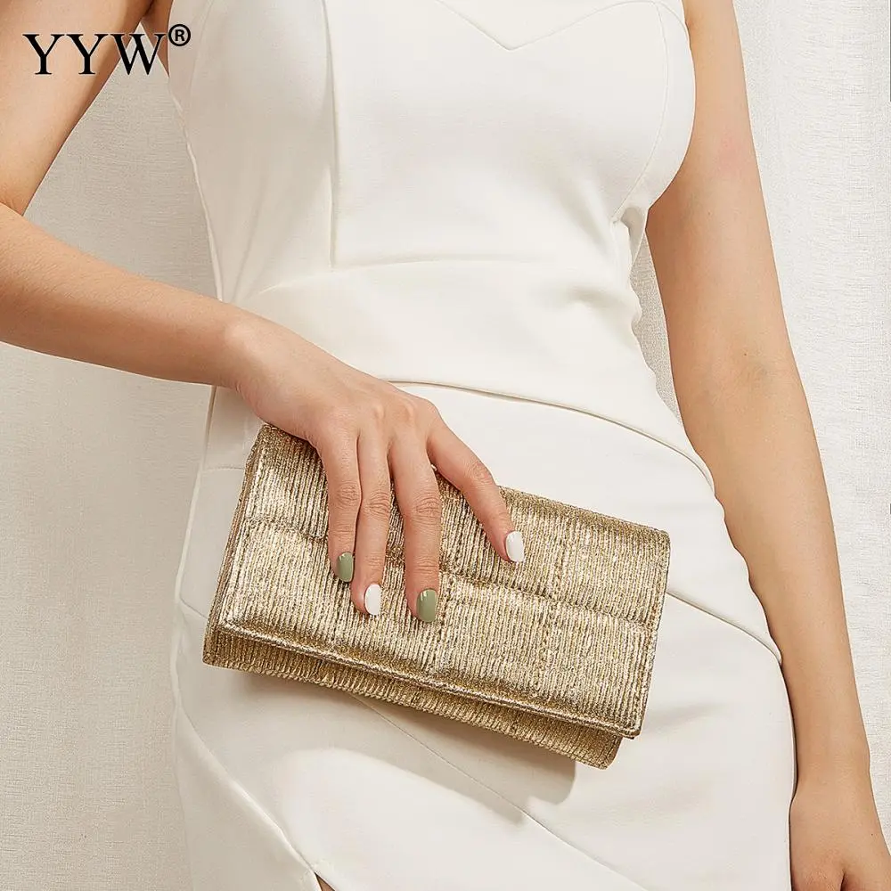 Laid envelope clutch bags for women 2022 new gold leather luxury brand evening bag with thumb200