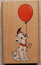 Disney 101 Dalmatians VTG Rubber Stamp &quot;Puppy&#39;s Balloon&quot; Stampede A1495E - NEW - £10.35 GBP