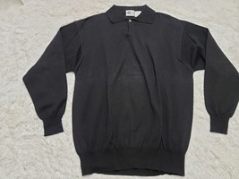 VTG VERSACE V2 Classic Mens Black/Gray Sweater Pullover Made Italy Wool/Cotton - £50.13 GBP