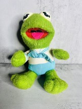 Vintage Kermit Hasbro Softie 6&quot; READ plush stuffed animal frog muppets - £5.24 GBP