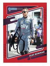 Autographed Alex Bowman 2022 Donruss Racing Rare Red Parallel (#48 Ally Team) In - £28.28 GBP