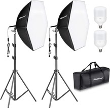 Ubeesize Softbox Photography Lighting Kit, 30&quot;X30&quot;, Video Recording. - £77.05 GBP