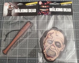 The Walking Dead Lucille Negans Bat  &amp; Zombie Air Fear Freshener Set Trick Or Tr - £6.33 GBP