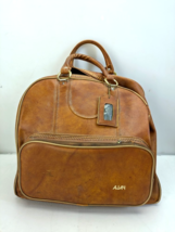 Ajay Vintage Gladding Brown Bowling Bag Wire Rack 1-Ball Holder with Nam... - $13.46