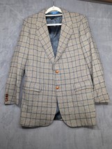 Pendleton Blazer Jacket Mens 42R Plaid Wool Two Button Lined Suit Jacket Vintage - £25.79 GBP