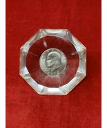 1972 D Silver Dollar US Eisenhower Coin Lucite Acryclic Desk Paperweight... - £19.51 GBP