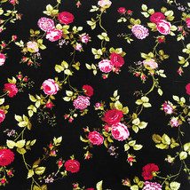 48&quot;x48&quot; Inch - Tablecloth Black Vintage Floral Cotton - £21.58 GBP