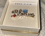Anne Klein Gold-Tone Crystal &amp; Imitation Pearl Flower Lady Bug  Brooch P... - $16.99