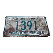 Vtg 1985 Indiana LaGrange Co. License Plate Non Motor Vehicle Original Tag #1391 - £18.67 GBP