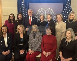 DONALD TRUMP WITH FEMALE REPUBLICAN SENATORS 2025 INAUGURATION 8X10 PHOTO - $11.32