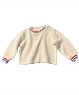 Vintage McKids Baby Sweater Size L 24 Months Acrylic Red &amp; Blue Striped ... - $23.69 CAD