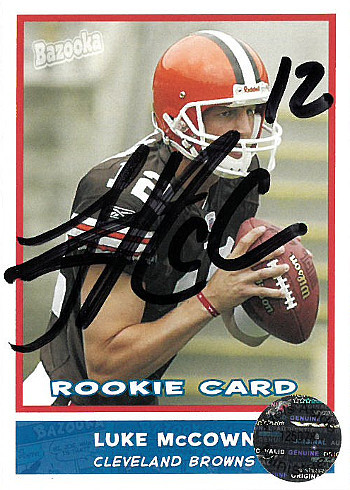 Luke McCown signed Cleveland Browns 2004 Topps Bazooka Rookie Trading Card #12 - $15.00