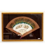 19th Century Qing Dynasty Peacock Fan in Frame Gorgeous - $23,974.74 MXN
