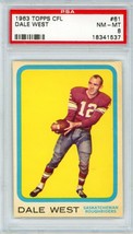 1963 Topps CFL Dale West #61 PSA 8 P1327 - £12.58 GBP