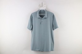 Lululemon Mens Small Metal Vent Tech Short Sleeve Collared Golf Polo Shirt Blue - £38.25 GBP