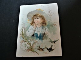 Victorian Ephemera 1893- Lithographed, Young Girl-Trade Card-Lion Coffee. - £12.83 GBP