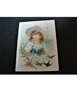 Victorian Ephemera 1893- Lithographed, Young Girl-Trade Card-Lion Coffee. - £12.37 GBP