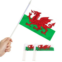 Anley Wales Mini Flag 12 Pack - Hand Held Small Miniature Welsh Flags - £6.30 GBP