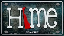 Delaware Home State Outline Novelty Mini Metal License Plate Tag - £11.95 GBP