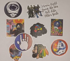 Grateful Dead Vinyl Sticker Pack, 2&quot;  - 3&quot; Stealy, Dancing Bear Bolt 10 Stickers - £3.97 GBP