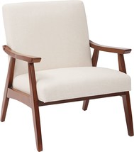 Osp Home Furnishings Davis Accent Chairwith Medium Espresso Frame, Linen - £222.53 GBP