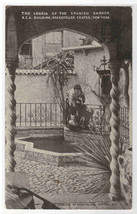 Loggia Spanish Garden RCA Rockefeller Center New York 1938 postcard - $5.94