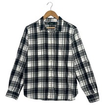 Lauren Ralph Lauren Top Womens XL Black White Flannel Plaid Button Up Pr... - $520.14 MXN