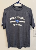 The Citadel Bulldogs Football Adidas T-Shirt Adult Small Gray Athletic Vented - $22.76