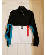 DKNY Womens&#39; 1/2 Front Zip Pullover, Envelope Pocket, Multicolor, Sz.M(U... - £17.29 GBP
